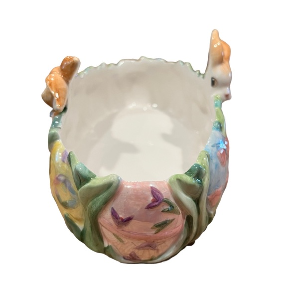 Fitz and Floyd Ceramic Dish “Painting Easter Eggs”, Easter| Spring|Vintage|Candy - Picture 3 of 12
